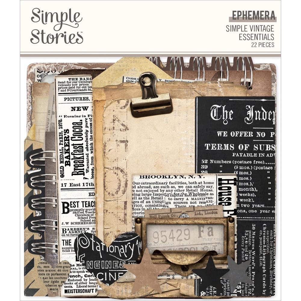 Simple Stories - Simple Vintage Essentials - Ephemera - 22/Pkg. Die-Cuts are a great addition to scrapbook pages, greeting cards and more! The perfect embellishment for all your paper crafting needs! Available at Embellish Away located in Bowmanville Ontario Canada.