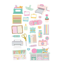 Load image into Gallery viewer, Simple Stories - Sticker Book - 12/Sheets - Crafty Things. 12 Sticker Sheets, (315) stickers. Available at embellish Away located in Bowmanville Ontario Canada.
