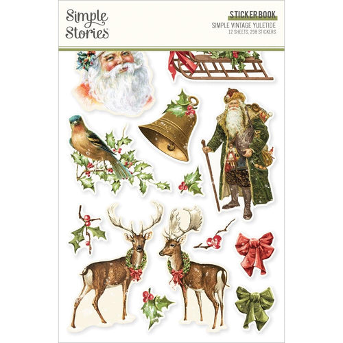 Simple Stories - Sticker Book - 12/Sheets - Simple Vintage Yuletide. The stickers can be used to creatively embellish any project of your choice. This package contains 12 sticker sheets, (298) stickers. Available at Embellish Away located in Bowmanville Ontario Canada.