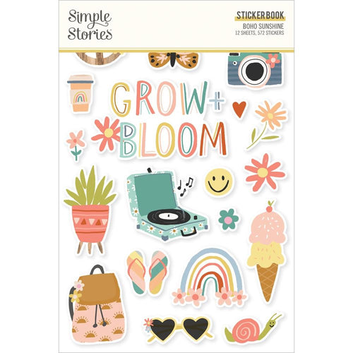 Simple Stories - Sticker Book - Boho Sunshine - 12/Sheets - Boho - 572/Pkg. Creatively embellish any project of your choice. Be it for scrapbooks, photo albums, or planners, the eye-catching pieces are guaranteed to add style on any artwork! Available at Embellish Away located in Bowmanville Ontario Canada.