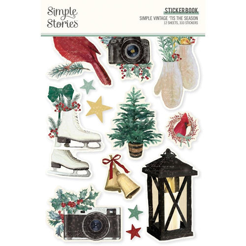 Simple Stories - Sticker Book - 12/Sheets - Simple Vintage 'Tis The Season. Ideal for multiple project ideas- The stickers can be used to creatively embellish any project of your choice. Available at Embellish Away located in Bowmanville Ontario Canada.