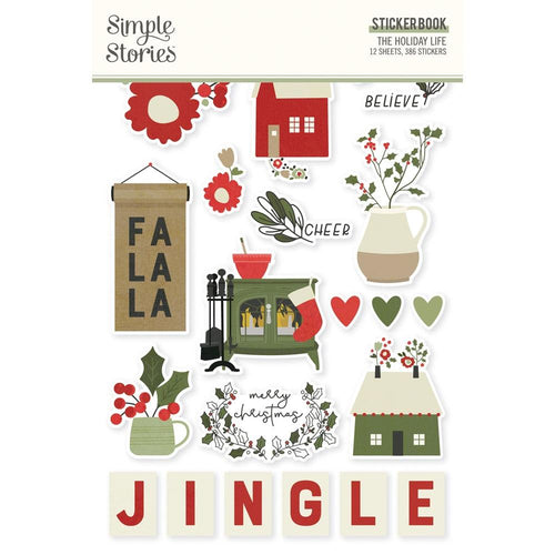 Simple Stories - Sticker Book - The Holiday Life. Ideal for multiple project ideas- The stickers can be used to creatively embellish any project of your choice. Available at Embellish Away located in Bowmanville Ontario Canada.