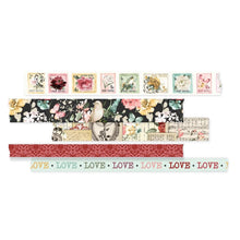 Load image into Gallery viewer, Simple Stories - Washi Tape - 5/Pkg - Simple Vintage Love Story. This package of washi tape features five rolls. There are two 8 mm wide rolls and three 15 mm wide rolls. There are 75 feet of washi tape altogether. Available at Embellish Away located in Bowmanville Ontario Canada.
