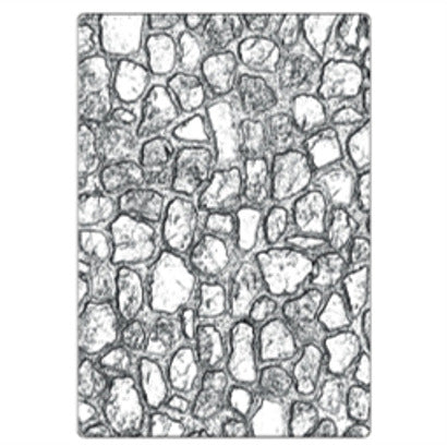 Sizzix - 3D Texture Fades Embossing Folder - Large/A5 - Cobblestone. Size: 6