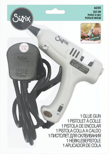 Sizzix - Glue Gun. Forget the mess! The Sizzix Glue Gun was designed to bond and adhere materials on a variety of surfaces for plenty of good clean fun. Available at Embellish Away located in Bowmanville Ontario Canada.