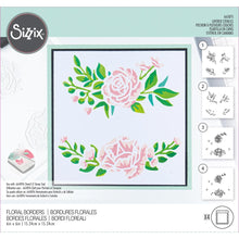 गैलरी व्यूवर में इमेज लोड करें, Sizzix - Making Tool Layered Stencil 6&quot;X6&quot; By Olivia Rose - Floral Borders. This beautiful floral Layered Stencil design complete with luscious leaves is perfect for creating a border for papercraft makes for all occasions. Available at Embellish Away located in Bowmanville Ontario Canada.
