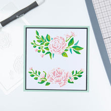 Cargar imagen en el visor de la galería, Sizzix - Making Tool Layered Stencil 6&quot;X6&quot; By Olivia Rose - Floral Borders. This beautiful floral Layered Stencil design complete with luscious leaves is perfect for creating a border for papercraft makes for all occasions. Available at Embellish Away located in Bowmanville Ontario Canada.
