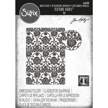 Cargar imagen en el visor de la galería, Sizzix - Multi-Level Texture Fades Embossing Folder - By Tim Holtz - Tapestry. Tapestry by Tim Holtz is an elegant design, with a sophisticated woven feel, perfect for adding texture to your makes! Available at Embellish Away located in Bowmanville Ontario Canada.
