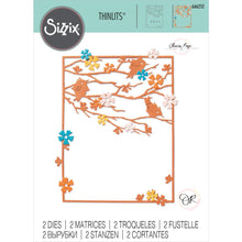 Load image into Gallery viewer, Sizzix - Thinlits By Olivia Rose - 2/Pkg - Woodland Cardfront. The sweet little birds perched on the branches accompanied by dainty florals, turns this cardfront set into a quick and easy finished project. Available at Embellish Away located in Bowmanville Ontario Canada.
