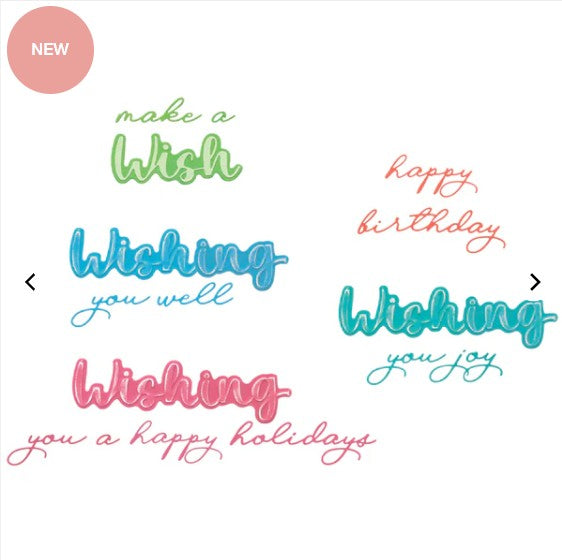 Sizzix - Thinlits Die Set - Take Two's - Wish Sentiment