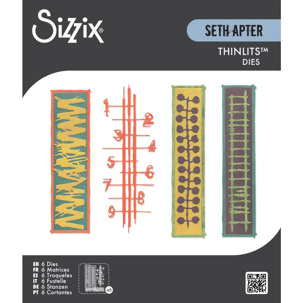 Sizzix - Thinlits Die Set by Seth Apter - Stretchers. Available at Embellish Away located in Bowmanville Ontario Canada.