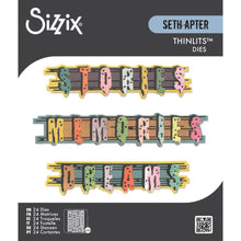 Load image into Gallery viewer, Sizzix - Thinlits Die Set by Seth Apter - Word Wafers #2 (24pk). Available at Embellish Away located in Bowmanville Ontario Canada.
