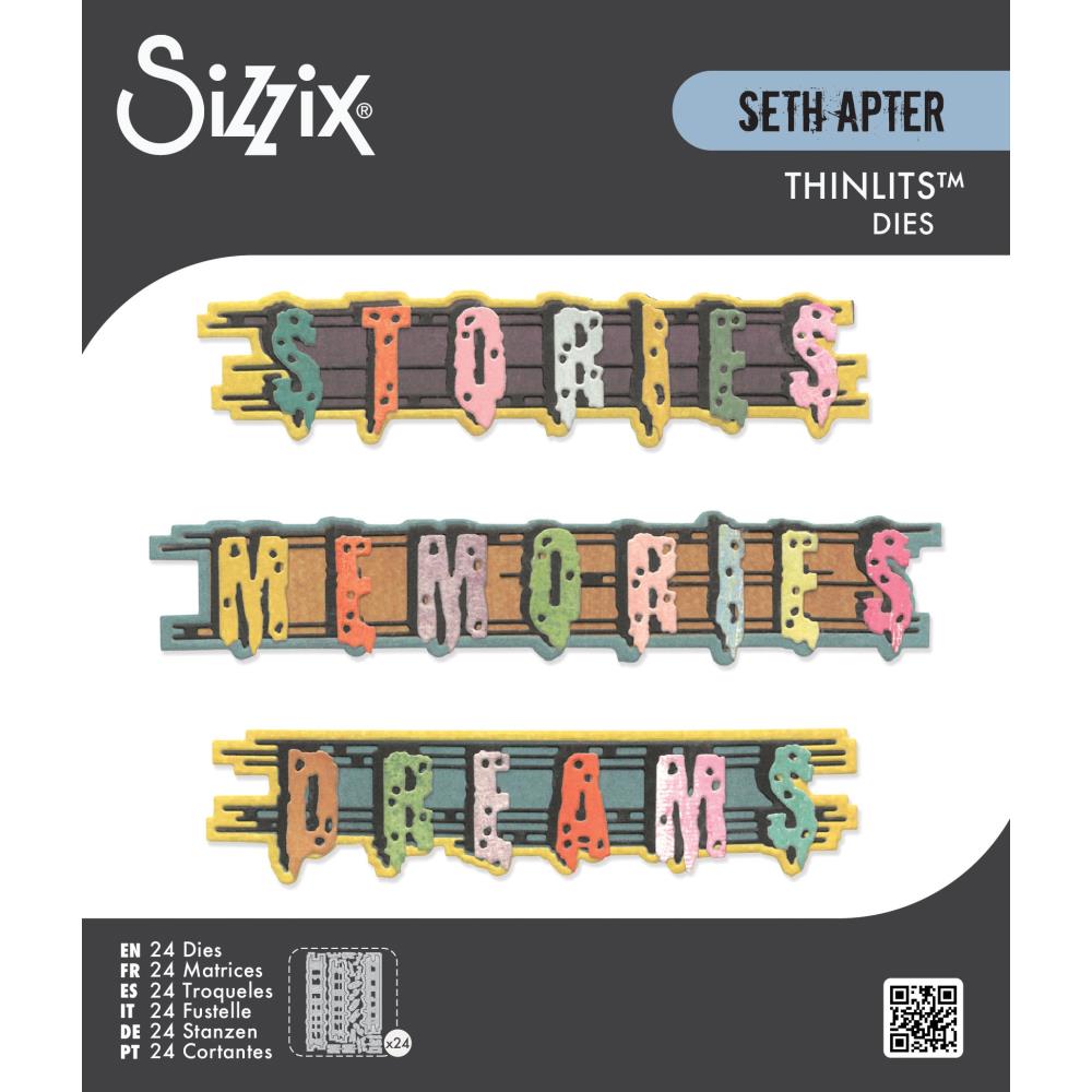 Sizzix - Thinlits Die Set by Seth Apter - Word Wafers #2 (24pk). Available at Embellish Away located in Bowmanville Ontario Canada.