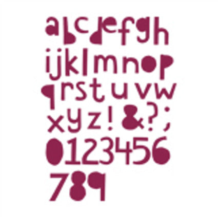 Sizzix - Thinlits Die Set by Tim Holtz - Alphanumeric Cutout Lower - 3/4