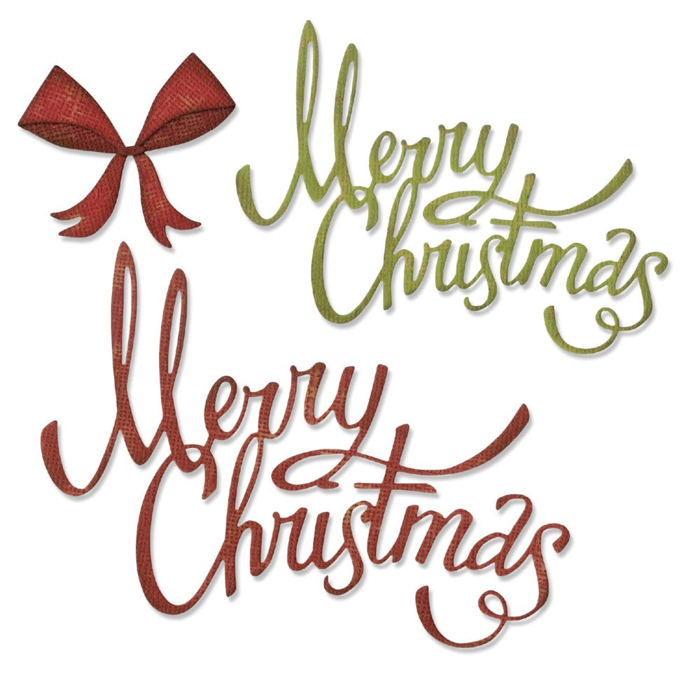 Sizzix - Thinlits Die Set by Tim Holtz - Christmas Ribbon. Available at Embellish Away in Bowmanville Ontario Canada.