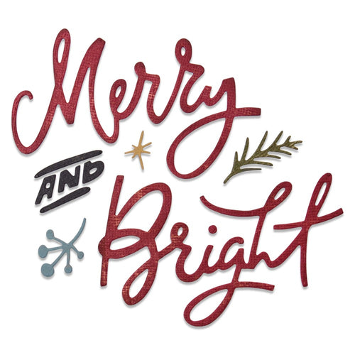 Sizzix - Thinlits Die Set by Tim Holtz - Merry & Bright (6pk). Die: 3 5/8