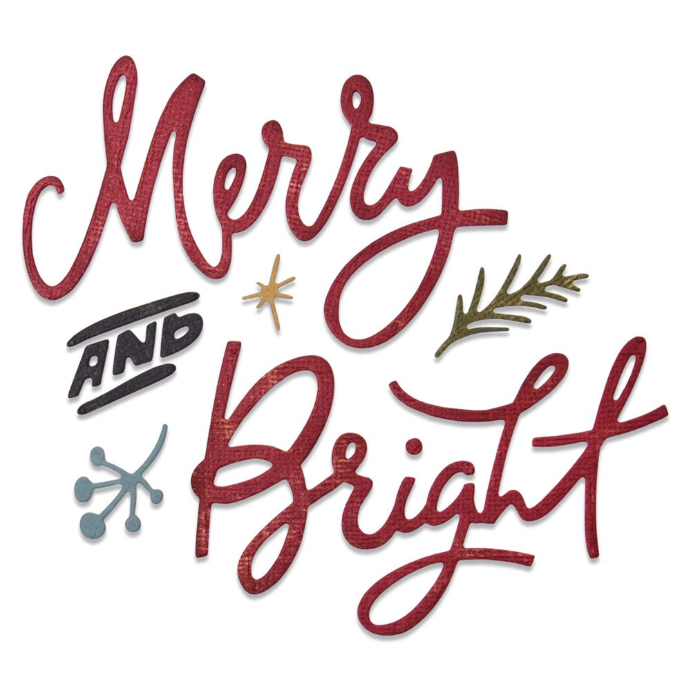 Sizzix - Thinlits Die Set by Tim Holtz - Merry & Bright (6pk). Die: 3 5/8