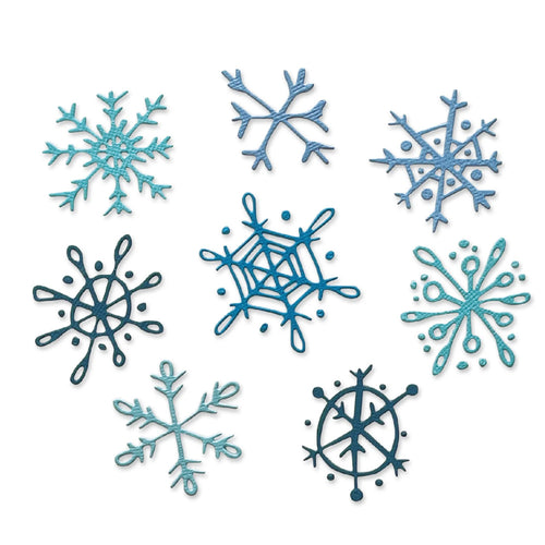 Sizzix - Thinlits Die Set by Tim Holtz - Scribbly Snowflakes. Available at Embellish Away in Bowmanville Ontario Canada.