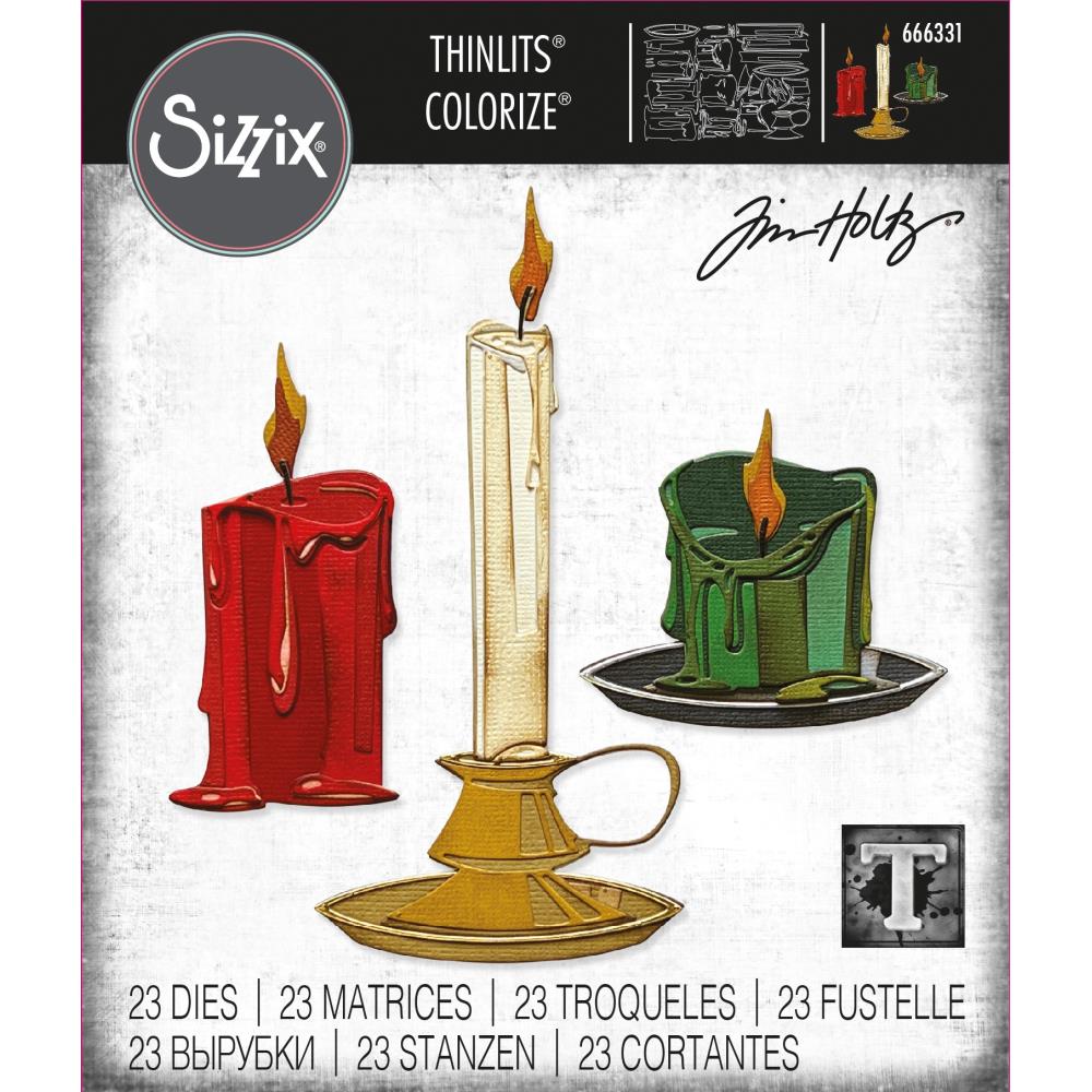Sizzix - Thinlits Dies By Tim Holtz - 23/Pkg - Candleshop Colorize. Available at Embellish Away located in Bowmanville Ontario Canada.
