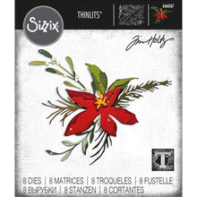 Load image into Gallery viewer, Sizzix - Thinlits Dies By Tim Holtz - 8/Pkg - Holiday Brushstroke #3. Thinlit dies offer a variety of affordable solo options or multi die options. Thinlits are easy to use and are compact and portable. Available at Embellish Away located in Bowmanville Ontario Canada.
