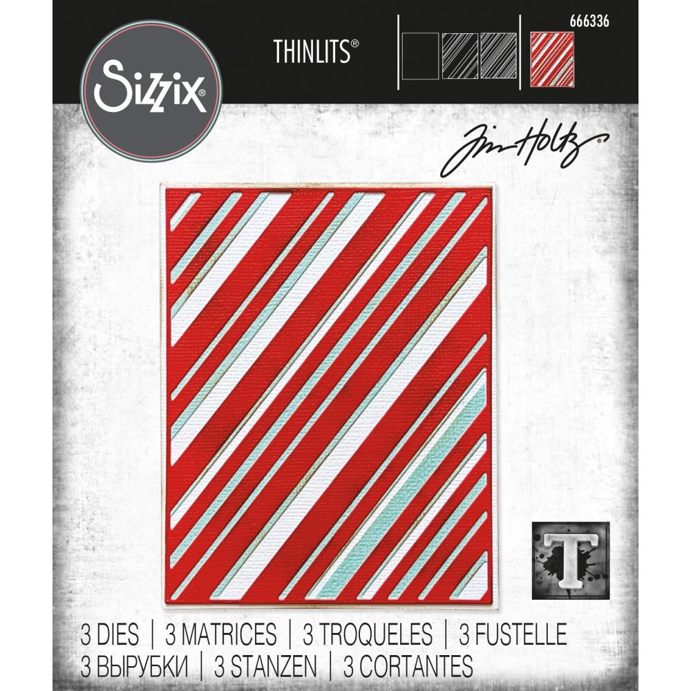 Sizzix - Thinlits Dies By Tim Holtz - 3/Pkg -Layered Stripes. Available at Embellish Away located in Bowmanville Ontario Canada.