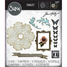 गैलरी व्यूवर में इमेज लोड करें, Sizzix - Thinlits Dies By Tim Holtz - 15/Pkg - Vault Boutique. These dies are compatible with leading die cutting machines (sold separately). These dies are designed to cut through paper, cardstock, and other thin materials. Available at Embellish Away located in Bowmanville Ontario Canada.
