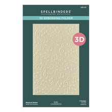 Load image into Gallery viewer, Spellbinders - 3D Embossing Folder - Bibi&#39;s Musical Notes - Musical Notes. Available at Embellish Away in Bowmanville Ontario Canada.
