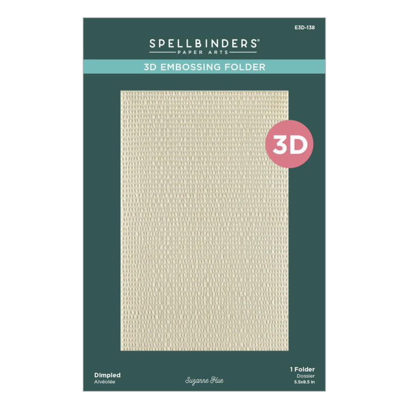 Spellbinders - 3D Embossing Folder - Texture & Foliage - Dimpled. Available at Embellish Away in Bowmanville Ontario Canada.