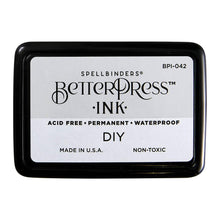 गैलरी व्यूवर में इमेज लोड करें, Spellbinders - BetterPress Ink Pad - Full Size - Blank. BetterPress DIY Ink Pad is a standard size DRY ink pad. It can be inked with the BetterPress Reinker to create a larger size ink pad to make multiple cards, or custom blend your own color. Available at Embellish Away located in Bowmanville Ontario Canada.
