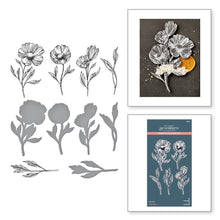 Load image into Gallery viewer, Spellbinders - BetterPress Letterpress Press Plates &amp; Die Set - From The Presse - Flower Stems. Flower Stems Press Plate &amp; Die Set is part of the Pressed Posies Collection. Available at Embellish Away located in Bowmanville Ontario Canada.
