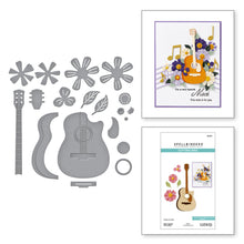 Cargar imagen en el visor de la galería, Spellbinders - Die - Bibi&#39;s Musical Notes - Mini Guitar. Available at Embellish Away in Bowmanville Ontario Canada.
