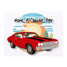 Load image into Gallery viewer, Set of 15 thin metal cutting dies bring a classic muscle car to life! Available at Embellish Away located in Bowmanville Ontario Canada. Example by brand ambassador.
