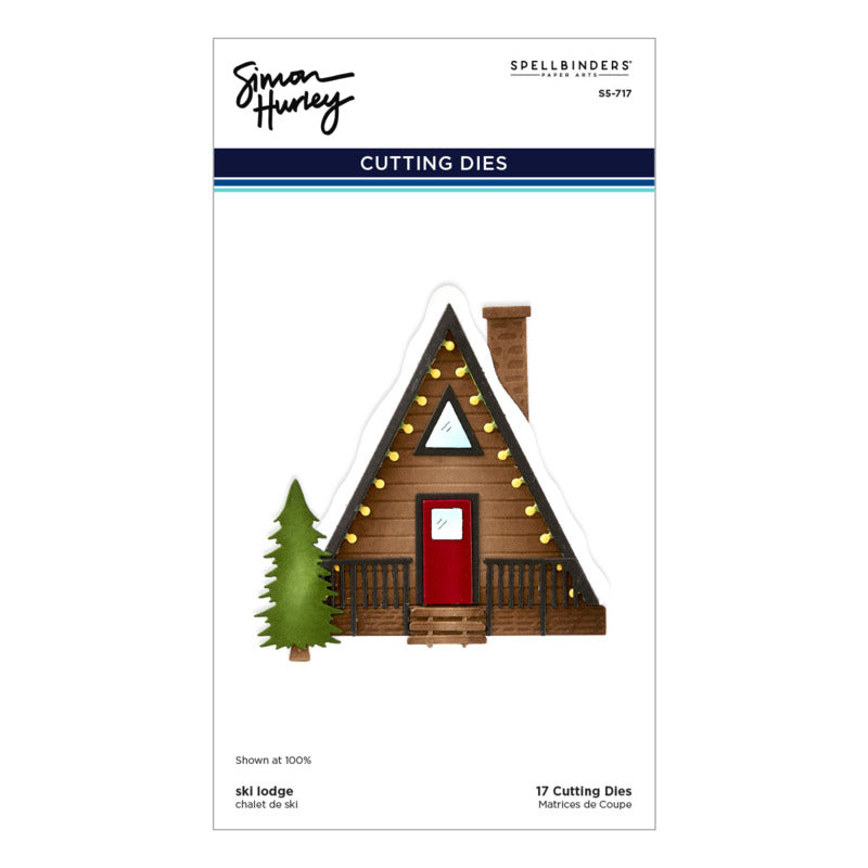 Spellbinders - Die - Ski-son's Greetings - Ski Lodge. Available at Embellish Away in Bowmanville Ontario Canada.
