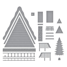 Charger l&#39;image dans la galerie, Spellbinders - Die - Ski-son&#39;s Greetings - Ski Lodge. Available at Embellish Away in Bowmanville Ontario Canada.
