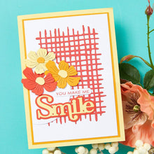 Load image into Gallery viewer, Spellbinders - Etched Dies By Lisa Horton - Woven Lattice Texture. Part of the Spotlight Frames and Floral Collection by Lisa Horton. A weave texture that can be used as a wonderful background or a perfect addition in a mixed media project. Available at Embellish Away located in Bowmanville Ontario Canada. Example by brand ambassador.
