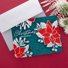 Cargar imagen en el visor de la galería, Spellbinders - Etched Dies By Yana Smakula - Poinsettia Bloom - De-Light-Ful. Poinsettia Bloom etched dies is part of the De-Light-Ful Christmas Collection by Yana Smakula and comes with two thin metal cutting dies. Available at Embellish Away located in Bowmanville Ontario Canada. Example by brand ambassador.

