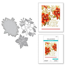 Load image into Gallery viewer, Spellbinders - Etched Dies By Yana Smakula - Poinsettia Bloom - De-Light-Ful. Poinsettia Bloom etched dies is part of the De-Light-Ful Christmas Collection by Yana Smakula and comes with two thin metal cutting dies. Available at Embellish Away located in Bowmanville Ontario Canada.
