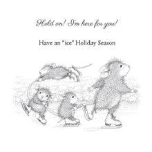 Cargar imagen en el visor de la galería, Spellbinders - House Mouse - Cling Rubber Stamp - Hold On! Hold On! Cling Rubber Stamp Set from House-Mouse Designs Holiday Collection with a set of three stamps. A playful group of mice on ice is so adorable! Available at Embellish Away located in Bowmanville Ontario Canada.
