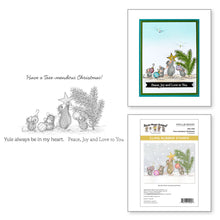 Load image into Gallery viewer, Monica, Friend, Amanda and Friend are around the Christmas tree trimming the tree with wonderful ornaments...so sweet! At Embellish Away in Ontario Canada.
