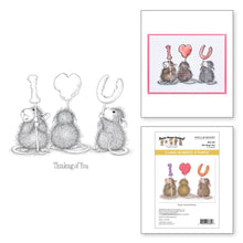 Cargar imagen en el visor de la galería, Spellbinders - House Mouse - Cling Rubber Stamp - We Heart You. This set is part of the House-Mouse Designs Everyday Collection with a set of two stamps. Mudpie, Amanda and Muzzie trying their best to line up to spell a heartfelt message! Available at Embellish Away located in Bowmanville Ontario Canada. Example by brand ambassador.
