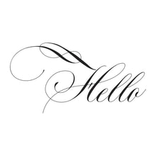 Load image into Gallery viewer, Spellbinders - Press Plate By Paul Antonio - Copperplate - Hello. Copperplate Hello Press Plate is from the Copperplate Everyday Sentiments Collection by Paul Antonio. Available at Embellish Away located in Bowmanville Ontario Canada.
