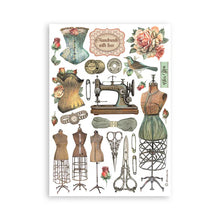 Load image into Gallery viewer, Stamperia - A5 Washi Pad - 8/Pkg - Brocante Antiques. The Washi album is printed on 8 sheets of translucent Washi paper, which is easy to cut. It works best on light surfaces. Available at Embellish Away located in Bowmanville Ontario Canada.
