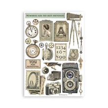 Load image into Gallery viewer, Stamperia - A5 Washi Pad - 8/Pkg - Brocante Antiques. The Washi album is printed on 8 sheets of translucent Washi paper, which is easy to cut. It works best on light surfaces. Available at Embellish Away located in Bowmanville Ontario Canada.
