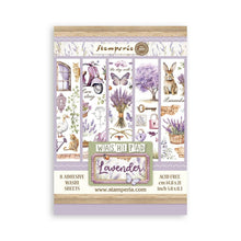 Load image into Gallery viewer, Stamperia - A5 Washi Pad - 8/Pkg - Lavender. The washi album is printed on 8 sheets of translucent washi paper, which is easy to cut. It works best on light surfaces. Available at embellish Away located in Bowmanville Ontario Canada.
