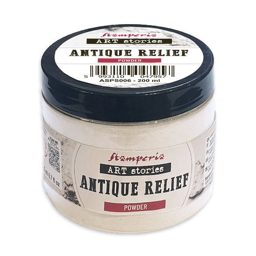 Stamperia - Art Stories - Antique Relief Powder - 200ml. For adding dimension and character. Available at Embellish Away in Bowmanville Ontario Canada.