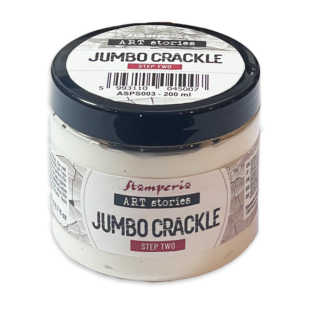 Stamperia - Art Stories - Jumbo Crackle - Step 2 - 200 ml. Texture Paste - Crackling Pastes. Available at Embellish Away in Bowmanville Ontario Canada.