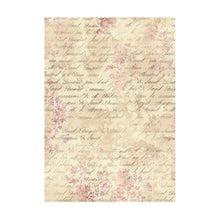 Load image into Gallery viewer, Stamperia - Assorted Rice Paper Backgrounds A6 - 8/Sheets - Shabby Rose. Rice papers are wafer thin and can be used for wrapping, decoupage, painting, molding and are perfect for mixed media projects and other paper crafts. Available at Embellish Away located in Bowmanville Ontario Canada.
