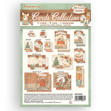 Load image into Gallery viewer, Stamperia - Cards Collection - All Around Christmas. A beautiful card collection in a coordinating theme from Stamperia. This package contains All Around Christmas, seven cards, five tags and one bookmark. Available at Embellish Away located in Bowmanville Ontario Canada.
