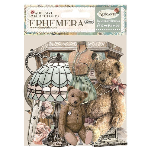 Stamperia - Cardstock Ephemera Adhesive Paper Cut Outs - Brocante Antiques. While you need the perfect paper to start your project, you also need the perfect embellishment to finish your project! Available at Embellish Away located in Bowmanville Ontario Canada.
