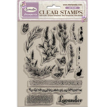 Load image into Gallery viewer, Stamperia - Clear Stamps - Lavender. High quality stamps are perfect for cardmaking and scrapbooking. They add wonderful designs to a variety of projects- greeting cards, scrapbook pages, gift cards, bookmarks and more. Available at Embellish Away located in Bowmanville Ontario Canada.
